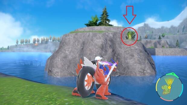 Pokémon Escarlata y Púrpura - Localización en el mapa de la Estaca verde nº 8