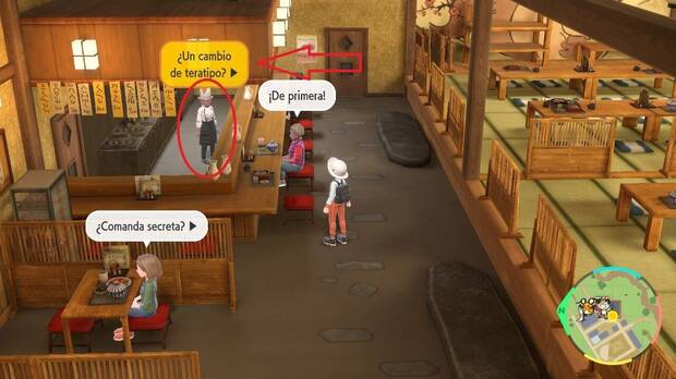 Pokémon Escarlata y Púrpura - Cocina del Mesón El Tesoro para cambiar teratipos de Pokémon