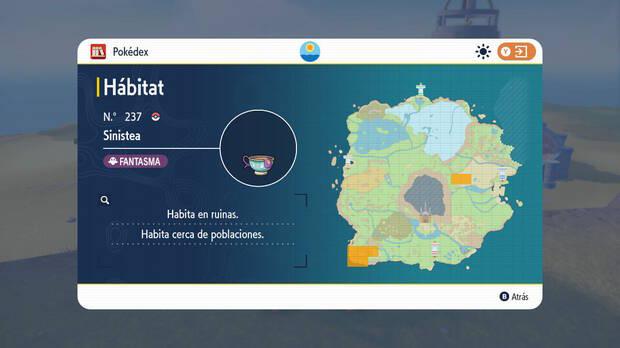 Pokémon Escarlata y Púrpura - ¿Dónde aparece Sinistea para capturarlo? (Localización)