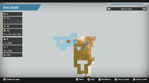 Sonic Frontiers - Localización en el mapa del desafío M-031 de Ares Island