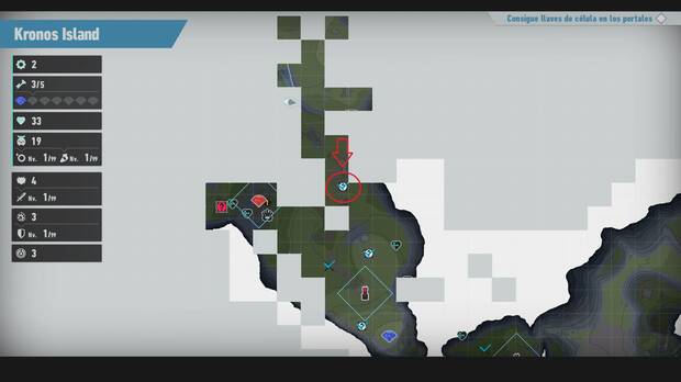 Sonic Frontiers - Localización en el mapa del desafío M-006 de Kronos Island