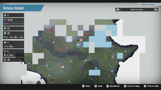 Sonic Frontiers - Localización en el mapa del desafío M-016 de Kronos Island