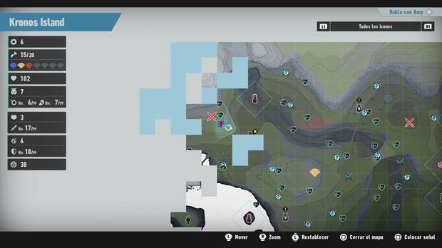 Sonic Frontiers - Localización en el mapa del desafío M-023 de Kronos Island