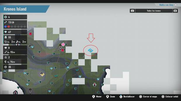 Sonic Frontiers - Localización en el mapa del desafío M-012 de Kronos Island