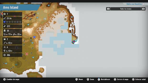 Sonic Frontiers - Localización en el mapa del desafío M-041 de Ares Island
