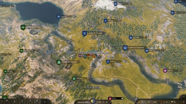 Durante las partidas veremos cómo el mapa va cambiando a medida que se van sucediendo las guerras y distintos acontecimientos.