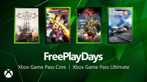 Nuevos juegos gratis de Free Play Days de Xbox Game Pass Core.