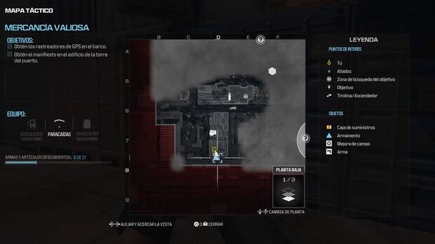 Call of Duty Modern Warfare 3 - Localización en el mapa de la mejora del chaleco portaplacas #1 de la misión Mercancía valiosa