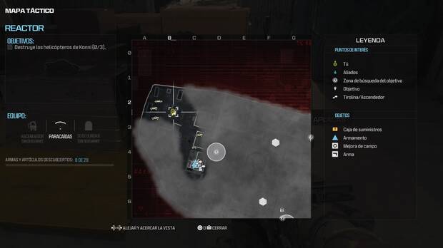Call of Duty Modern Warfare 3 - Localización en el mapa de la mejora del chaleco portaplacas #1 de la misión Reactor