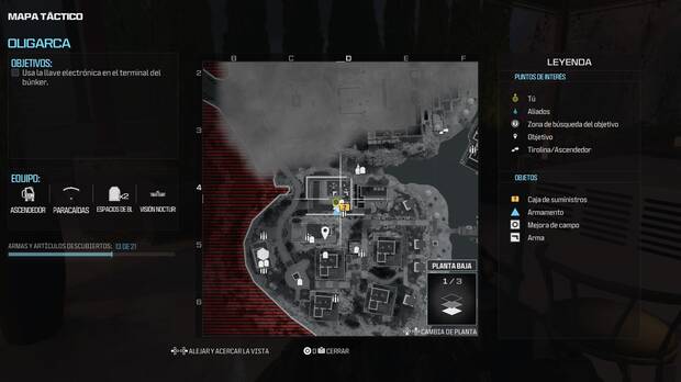 Call of Duty Modern Warfare 3 - Localización en el mapa de la mejora del chaleco portaplacas #2 de la misión Oligarca