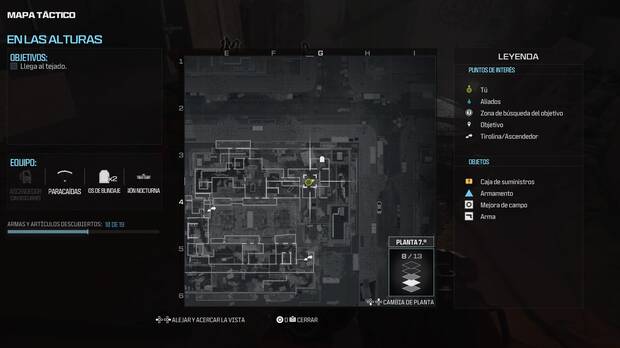 Call of Duty Modern Warfare 3 - Localización en el mapa de la mejora del chaleco portaplacas #2 de la misión En las alturas