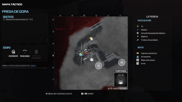 Call of Duty Modern Warfare 3 - Localización en el mapa de la mejora del chaleco portaplacas #1 de la misión Presa de gora