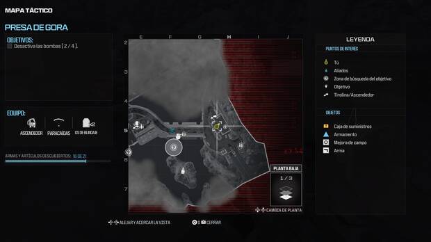 Call of Duty Modern Warfare 3 - Localización en el mapa de la mejora del chaleco portaplacas #2 de la misión Presa de gora