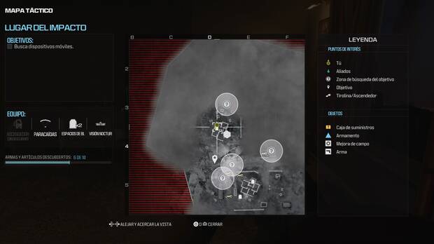 Call of Duty Modern Warfare 3 - Localización en el mapa de la mejora del chaleco portaplacas #2 de la misión Lugar del impacto