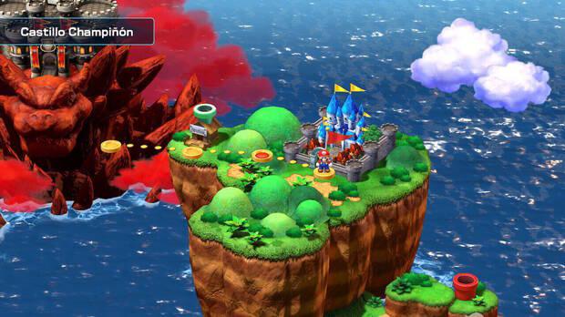 El mapamundi recuerda al de los juegos de plataformas de Mario.