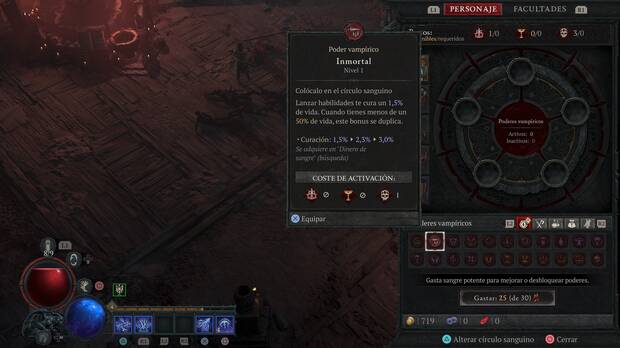 Diablo 4 - Cómo equipar y usar poderes vampíricos