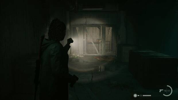 Alan Wake 2 - Old Gods: puerta con candado en el búnker
