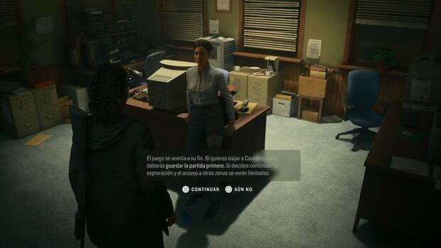 Alan Wake 2 - Scratch: advertencia de punto de no retorno
