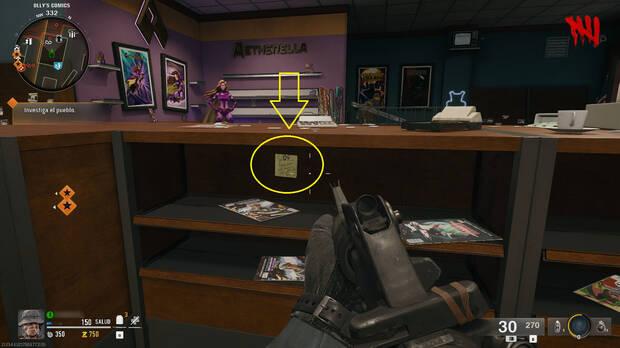Call of Duty: Black Ops 6 - Ubicación de la nota del código del banco en la tienda de cómics
