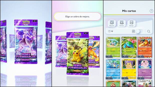Cada uno de los tres sobres de la colecci�n puede incluir diferentes cartas, cuyo porcentaje de aparici�n se puede consultar.