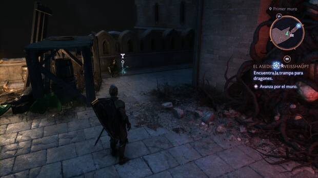 Dragon Age: The Veilguard - El asedio de Weisshaupt: ubicación del recuerdo Colmillo del segundo en las murallas de Weisshaupt
