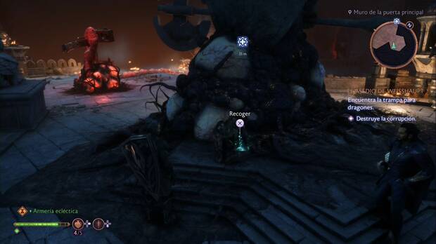 Dragon Age: The Veilguard - El asedio de Weisshaupt: ubicación del recuerdo Anillo del guarda ladrón junto a un quiste de corrupción cerca de la balista