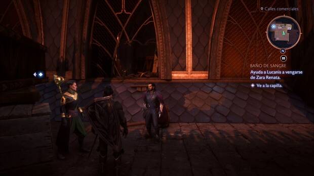 Dragon Age: The Veilguard - Baño de sangre: ventana con tablones en el tejado de la mansión