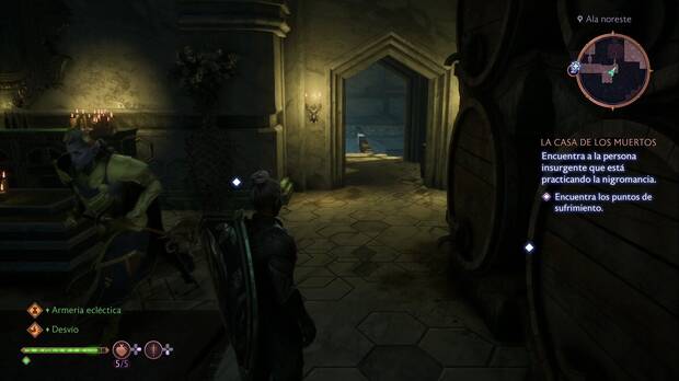 Dragon Age: The Veilguard - Misiones de Emmrich, La casa de los muertos: puerta a las vigas de la biblioteca