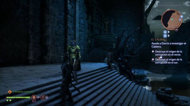 Dragon Age: The Veilguard - El Caldero: grúa a la derecha del portón sur