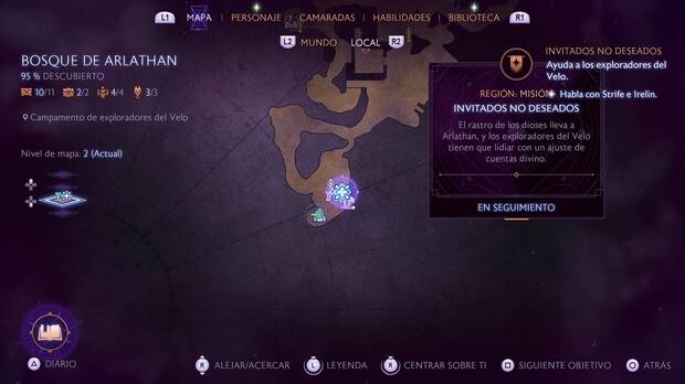Dragon Age: The Veilguard - Invitados no deseados: marcador de la misión en el Bosque de Arlathan