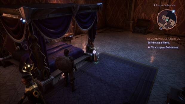 Dragon Age: The Veilguard - Misiones de Lucanis, Desbandada de Cuervos: ubicación del recuerdo Las cuerdas del corazón en una de las habitaciones de Villa Dellamorte