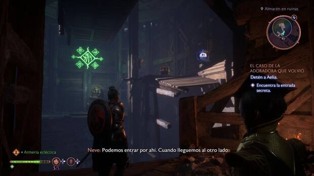 Dragon Age: The Veilguard - Misiones de Neve, El caso de la adoradora que volvió: mecanismo del puente que Neve puede congelar