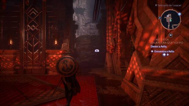 Dragon Age: The Veilguard - Misiones de Neve, El caso de la adoradora que volvió: rocas que puedes mover al fondo del pasillo de la sala de los demonios