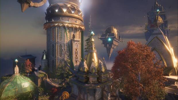 Dragon Age: The Veilguard - Actuar como una unidad: estructuras con forma de rombo sobre las torres junto al faro