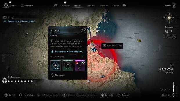 Assassin's Creed Shadows - Mtodos para desvelar las ubicaciones de los capitanes de Tomeji