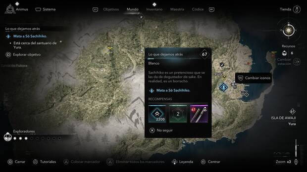 Assassin's Creed Shadows Las garras de Awaji - Localizacin del objetivo So Sachihiko de la organizacin Los espas de Yasuhira