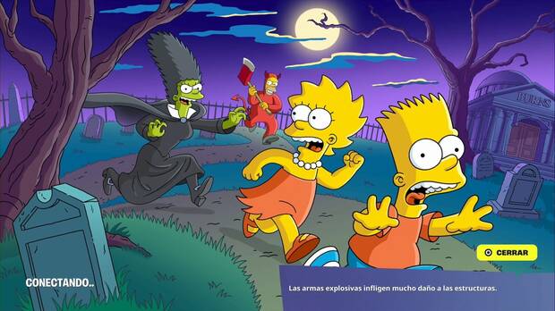 Fortnite Battle Royale -  Pantalla de carga de la minitemporada The Simpsons del Battle Royale