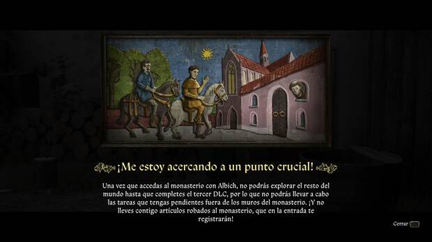 Kingdom Come: Deliverance 2 - Informacin sobre punto de no retorno para empezar el DLC Mysteria Ecclesiae