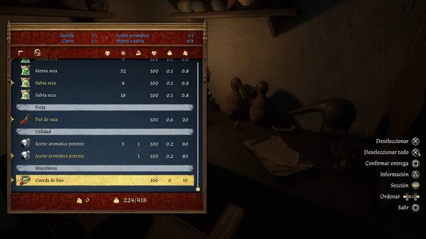 Kingdom Come: Deliverance 2 - Mesa para fabricar la máscara para la peste con todos los objetos