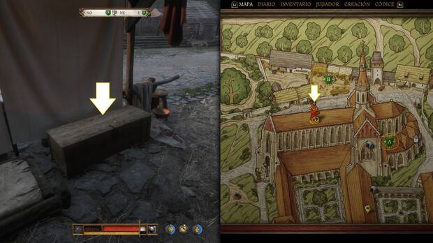 Kingdom Come: Deliverance 2 - Ubicación de cofre donde conseguir cuero en el monasterio de Sedlec