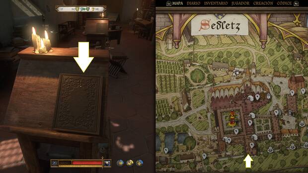 Kingdom Come: Deliverance 2 - Localización del libro para aprender la receta del aceite aromático en el monasterio de Sedlec