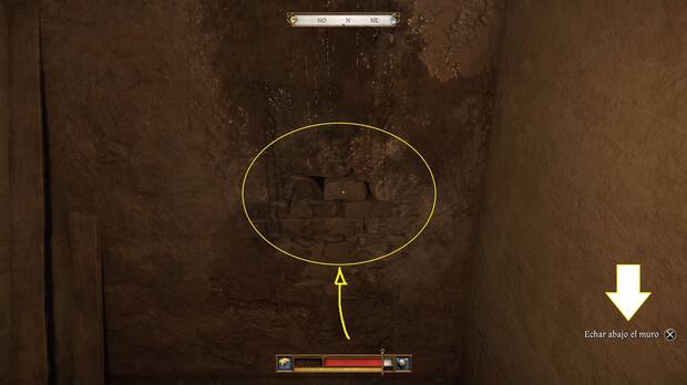 Kingdom Come: Deliverance 2 - Ubicacin del muro para echar abajo y poder huir de la cripta del monasterio