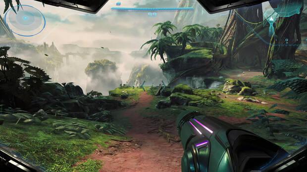 Los mapas parecen ser los más grandes en un Metroid Prime: podremos llegar al puente del fondo.