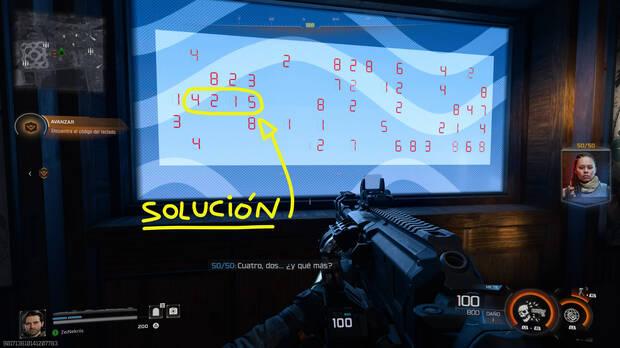 Call of Duty: Black Ops 7 - Solucin del cdigo del teclado en la pantalla de nmero que parpadean