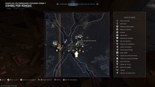 Call of Duty: Black Ops 7 Zombis - Localizacin en el mapa de Cenizas de los condenados del auricular 02 del easter egg musical