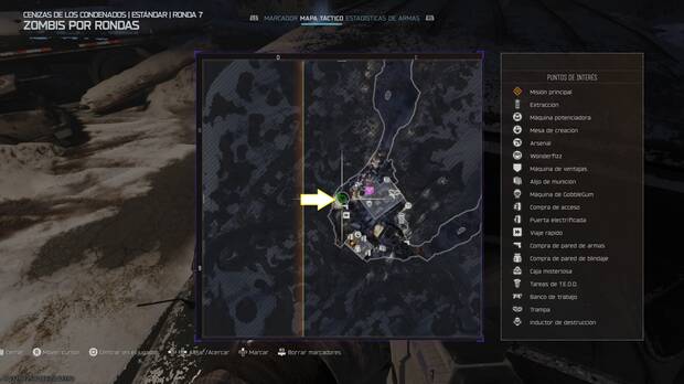 Call of Duty: Black Ops 7 Zombis - Localizacin en el mapa de Cenizas de los condenados del auricular 03 del easter egg musical