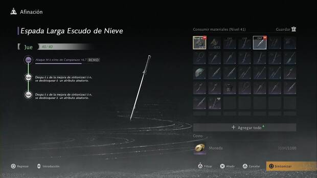 Where Winds Meet - Afinar armas y armaduras, men de afinado de equipo