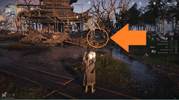 Where Winds Meet - Cmo transformarse, en perro; ubicacin del rbol con la espada en Retiro Dichoso