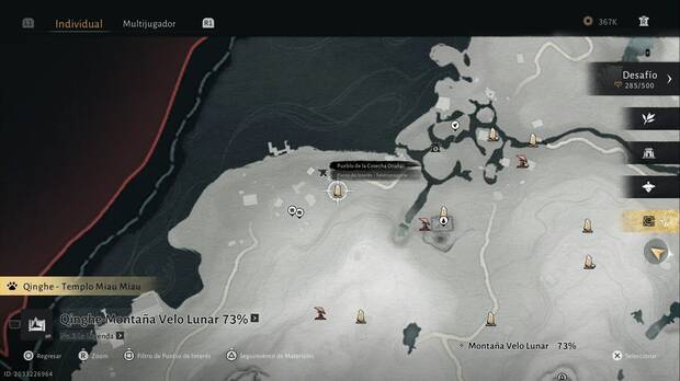 Where Winds Meet - Oleada Oscura (Qinghe), Leyenda del Pico Halo; ubicaci�n del Pueblo de la Cosecha Oto�al