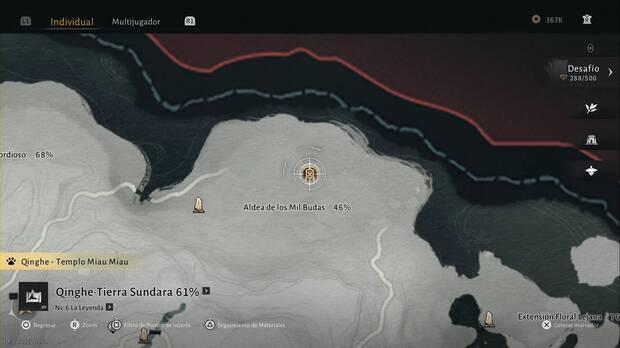 Where Winds Meet - Oleada Oscura (Qinghe), Leyenda del Pico Halo; punto donde se activa Donde Mil Budas Lloraron